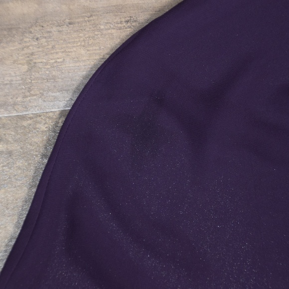 #LEVKOFF V-Neck Chiffon A-Line Gown in Plum Bridesmaid Prom Dress - Picture 8 of 8